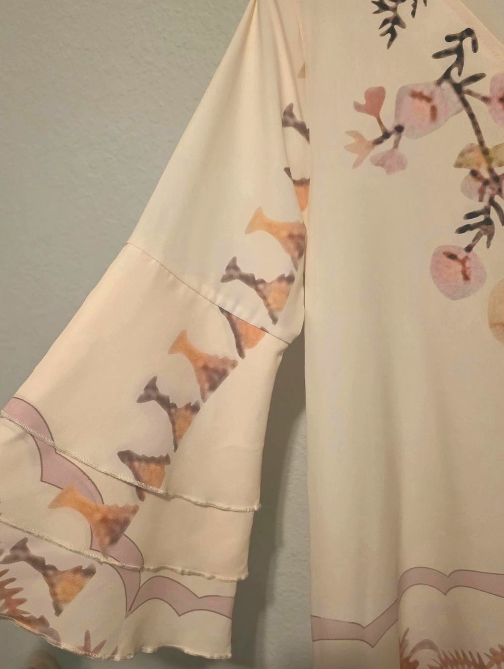 NWT Made with Love Boho Chic Dress Birds Bell Sleeves Fairy Women's Small - Picture 7 of 13